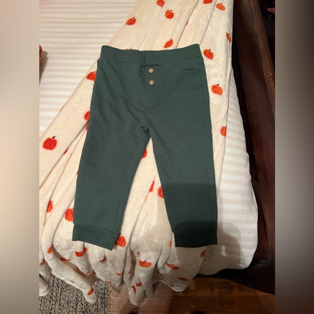 NEW W/O TAG | First Impressions 18 Months Green Joggers